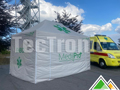Tent van 3x4,5 m met full colour bedrukking voor MediPro