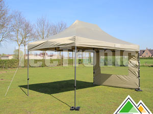 Easy up tent 3x4,5 m Solid 30 met zandkleurige zeilen