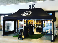 Bedrukte vouwtent 3x6 voor 9K.