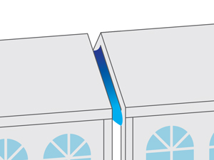 Regengoot 5 m pvc wit of beige