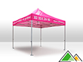 3x3 professionele vouwtent met personalisatie voor MDI-Invest