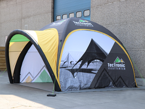 Full colour bedrukking - opblaasbare 4x4 tent