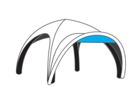 Bedrukte luifelbanner voor opblaasbare tent