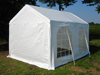 Feesttent 3x4 PE volledig gesloten met alle zijwanden