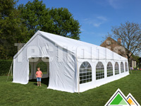 Professionele pvc partytent 6x12 in wit of beige