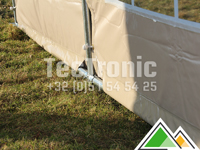 Professionele 4x6 pvc feesttent met onderaan zijwanden sleuf voor grondframe