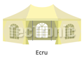 Ecru uitvoering van een 5x6,8 paviljoentent