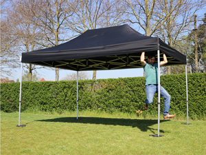 Professionele zilvergrijze inklaptent 3 x 4,5 meter