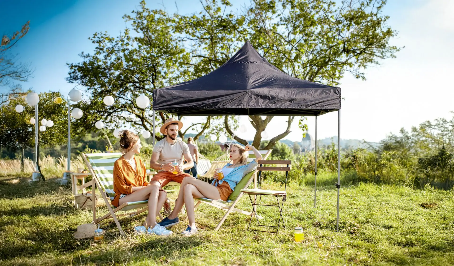 TecTronic Feesttenten zwarte vouwtent S50 3 x 3 m