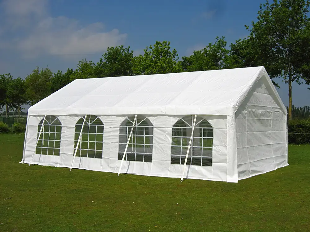 TecTronic partytent verankering met t-haringen en spanbanden