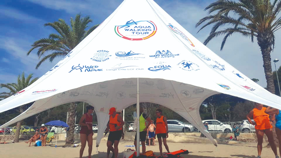 Aqua Walking Tour bedrukte stertent