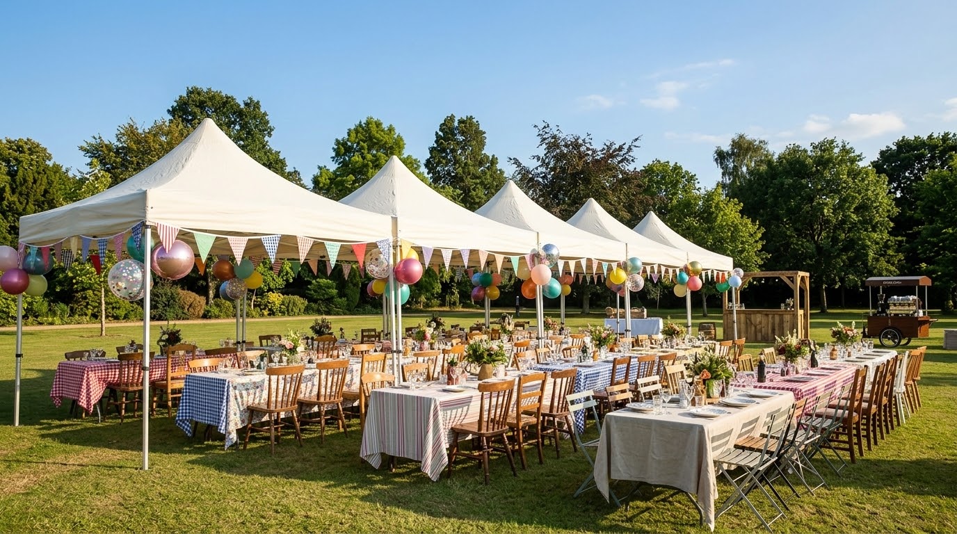 Feest onder vouwtenten