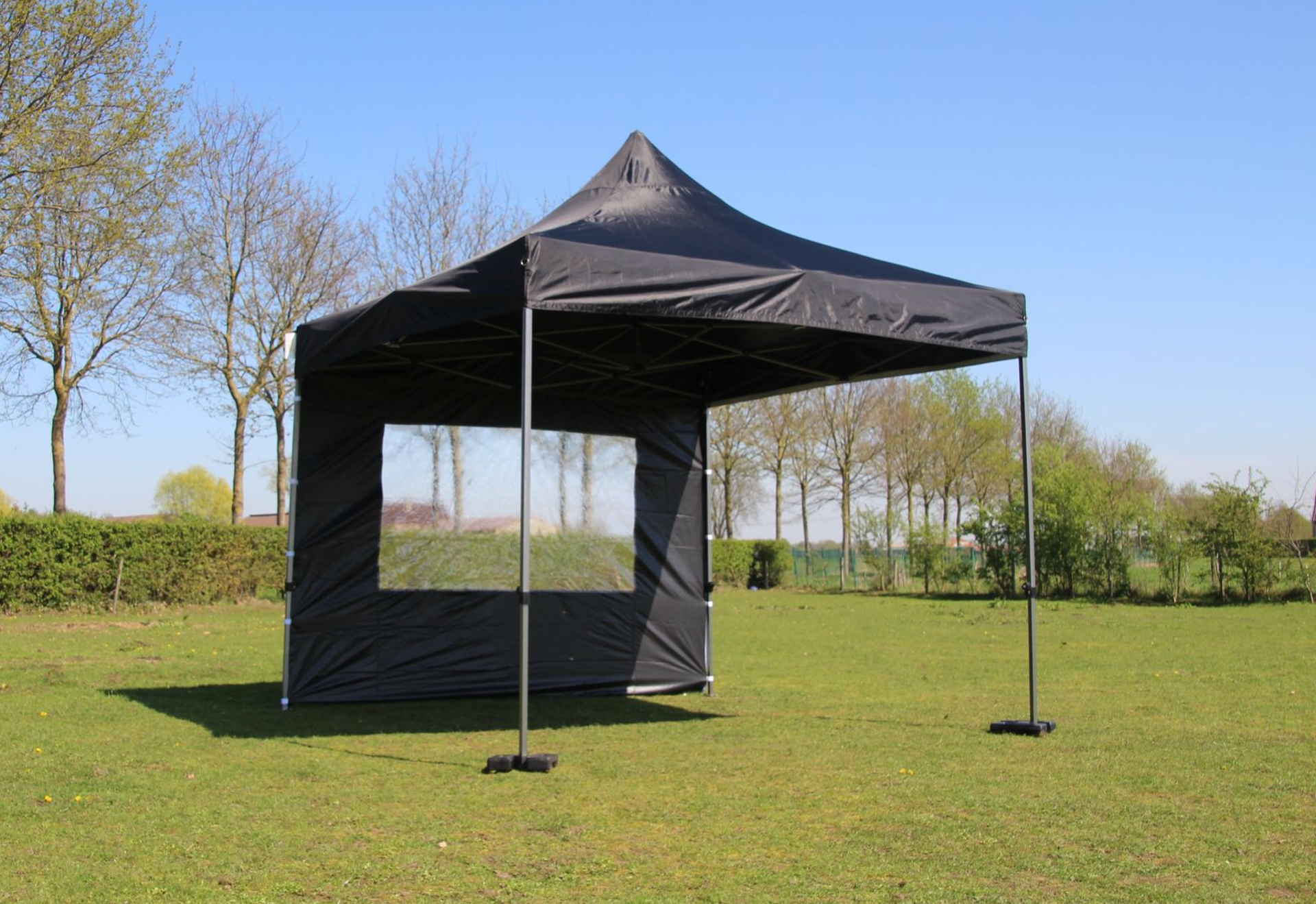 Zwarte vouwtent Solid 30 3 x 3 m