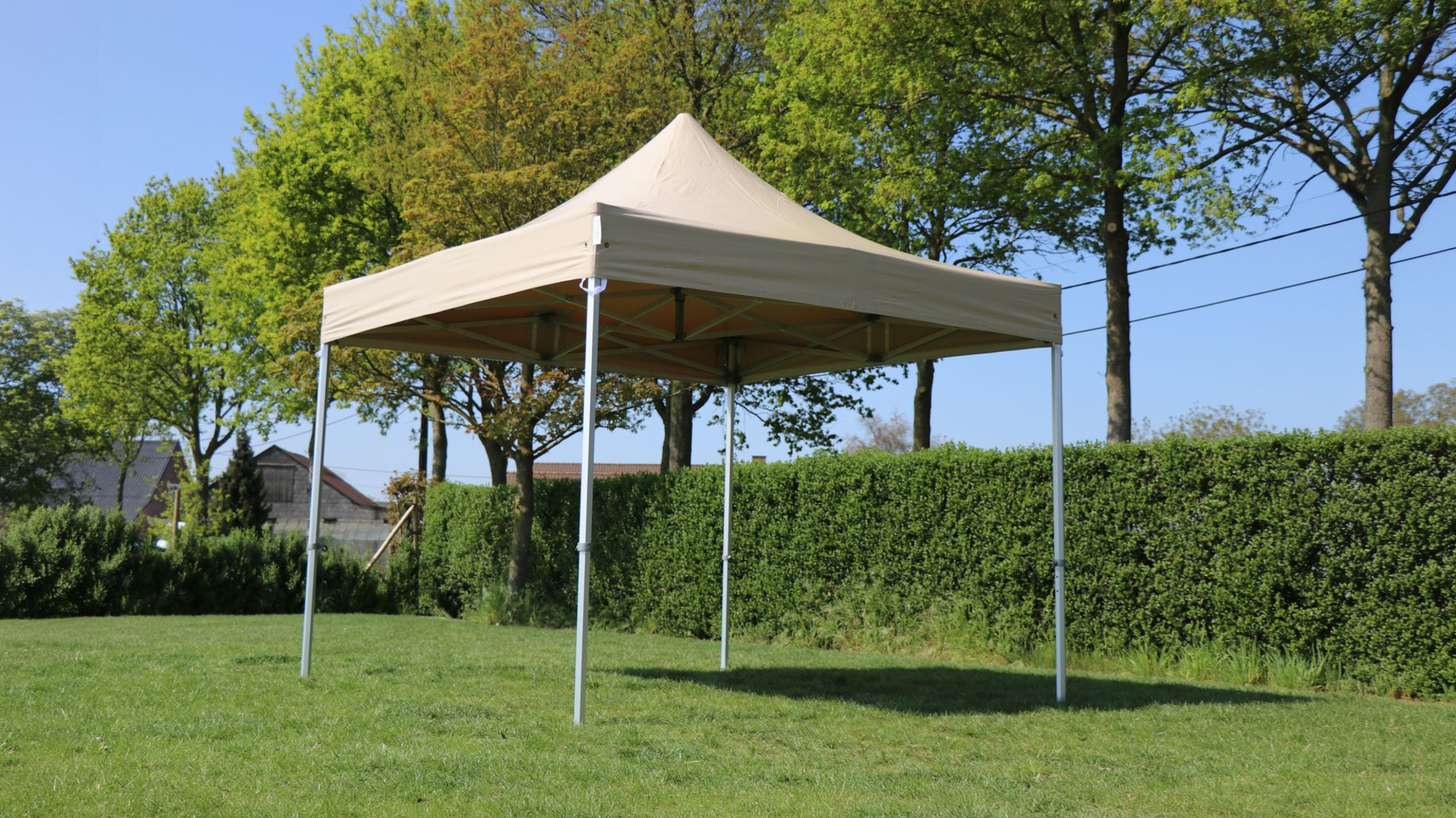 Beige vouwtent 3 x 3 m Solid 50 pvc