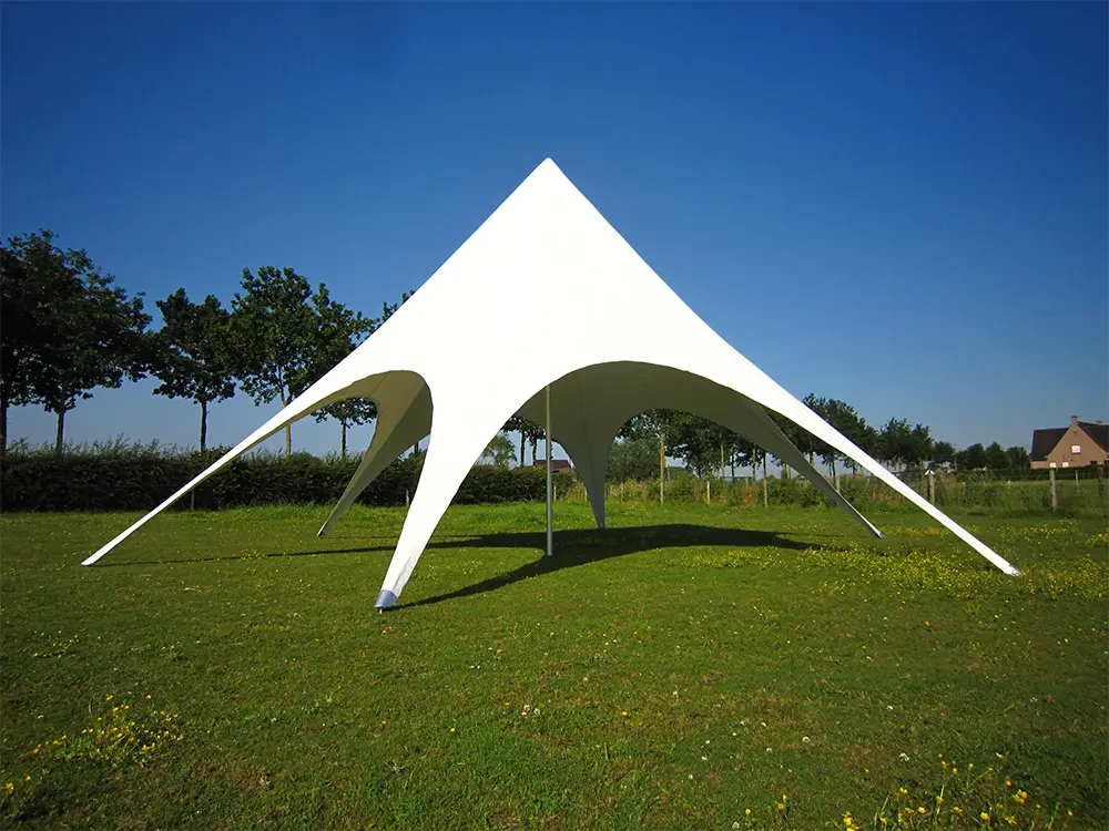Feesttent stertent 12 m in wit pvc
