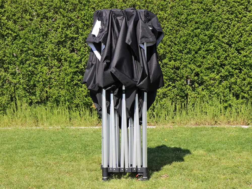 Opgevouwen vouwtent 3 x 4,5 m Solid 40 zwart