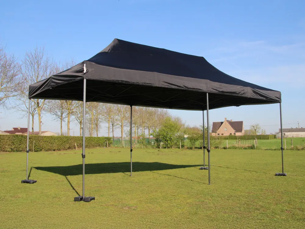 Vouwtent 3 x 6 meter Solid 30 zwart
