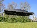 Vouwtent 3 x 6 m s40 frame met zwart dakzeil