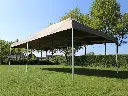 Vouwtent 4 x 8 m S50 frame met taupe dakzeil