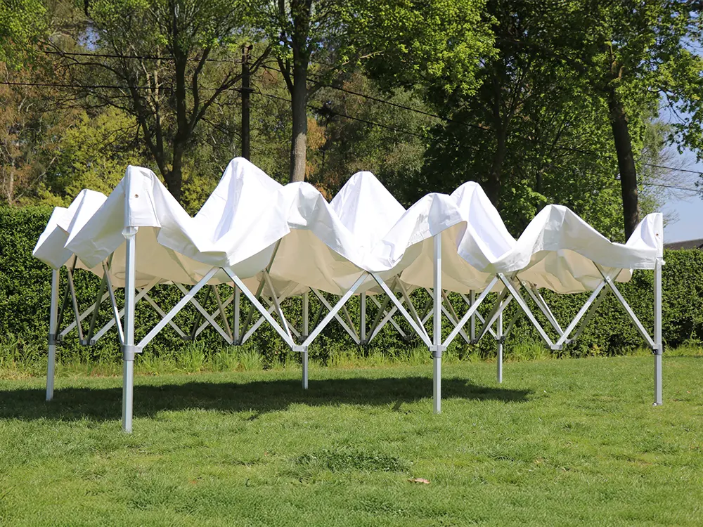 Vouwtent 3 x 6 s50 pvc frame met wit dakzeil