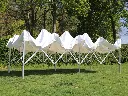 Vouwtent 3 x 6 s50 pvc frame met wit dakzeil