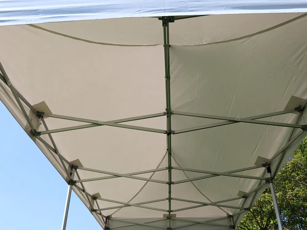Vouwtent 3 x 6 m Solid 50 pvc wit dakzeil op het frame