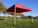 Easy-uptent 3 x 3 m S50 rood opgezet