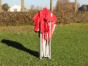 Easy-uptent 3 x 3 m S50 rood opgevouwen