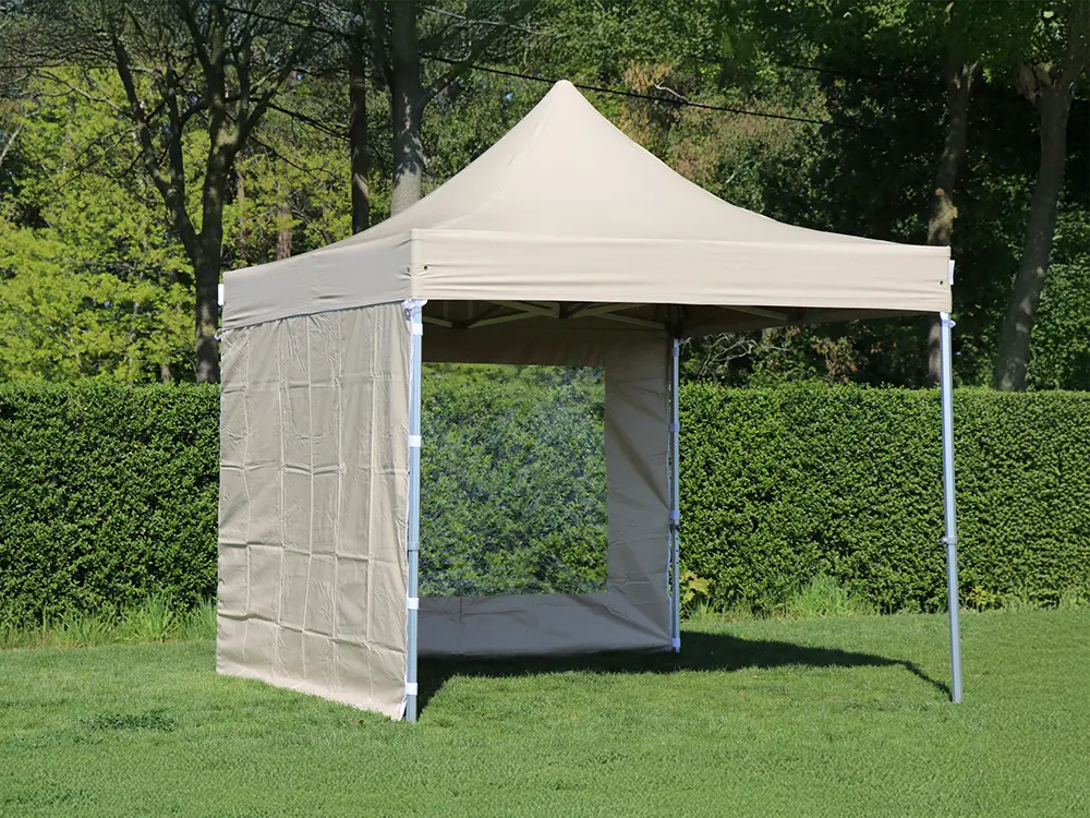 Vouwtent 3 x 3 m S50 beige met zijwanden