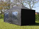 Vouwtent 3 x 6 m S40 zwart met zijwanden