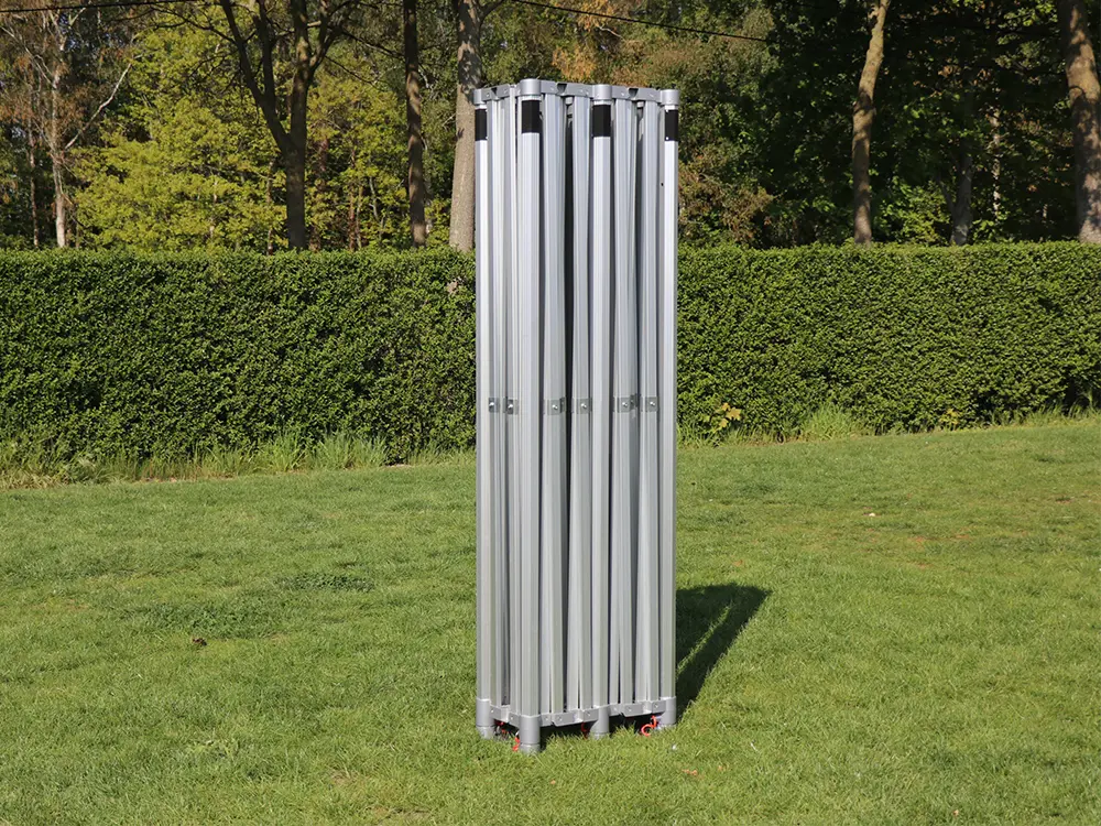 Vouwtent 4 x 8 m S50 opgevouwen frame