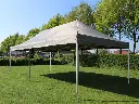 Vouwtent 4 x 8 m S50 taupe opgezet