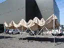 Vouwtent 4 x 8 m S50 pvc beige klaar voor opzet