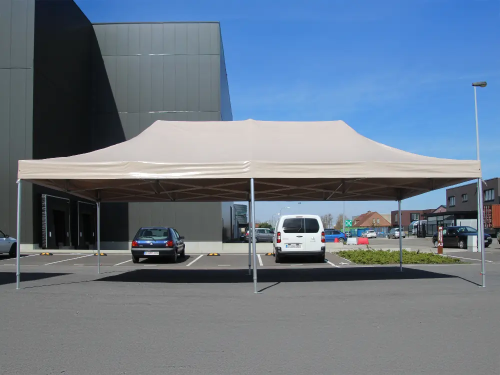 Vouwtent 4 x 8 m S50 pvc beige