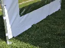 Vouwtent 4 x 8 m S50 pvc zijwand bevestigd aan frame via velcro