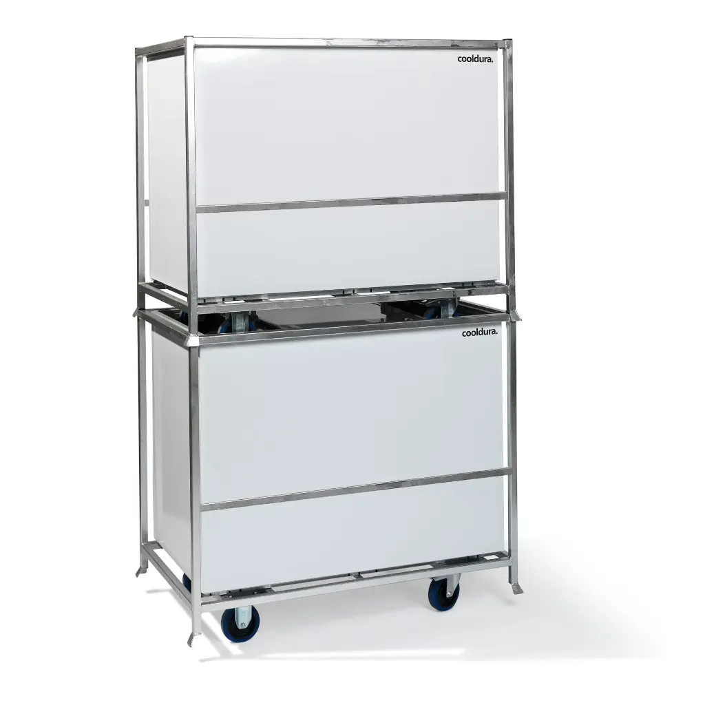 Stapelbare transportkar voor koel- en vrieskisten