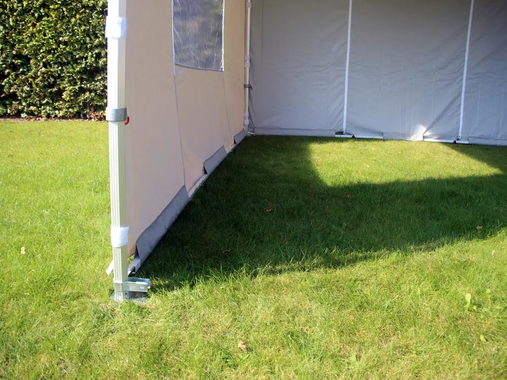 Vouwtent grondframe met bevestigde zijwanden