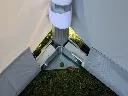 Vouwtent grondframe hoekdetail