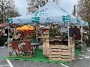 Tavares bedrukte vouwtent als overkapping