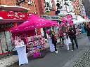 Roze bedrukte vouwtent mdi