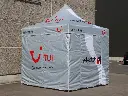 Tui gepersonaliseerde vouwtent met bedrukt dakzeil en bedrukte zijwanden