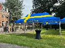 Zweden vlag op vouwtent