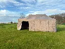 Vouwtent 4 x 8 m S50 frame met taupe dakzeil en zijwanden