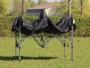 Halfopen pop-up tent 3x3 zwart