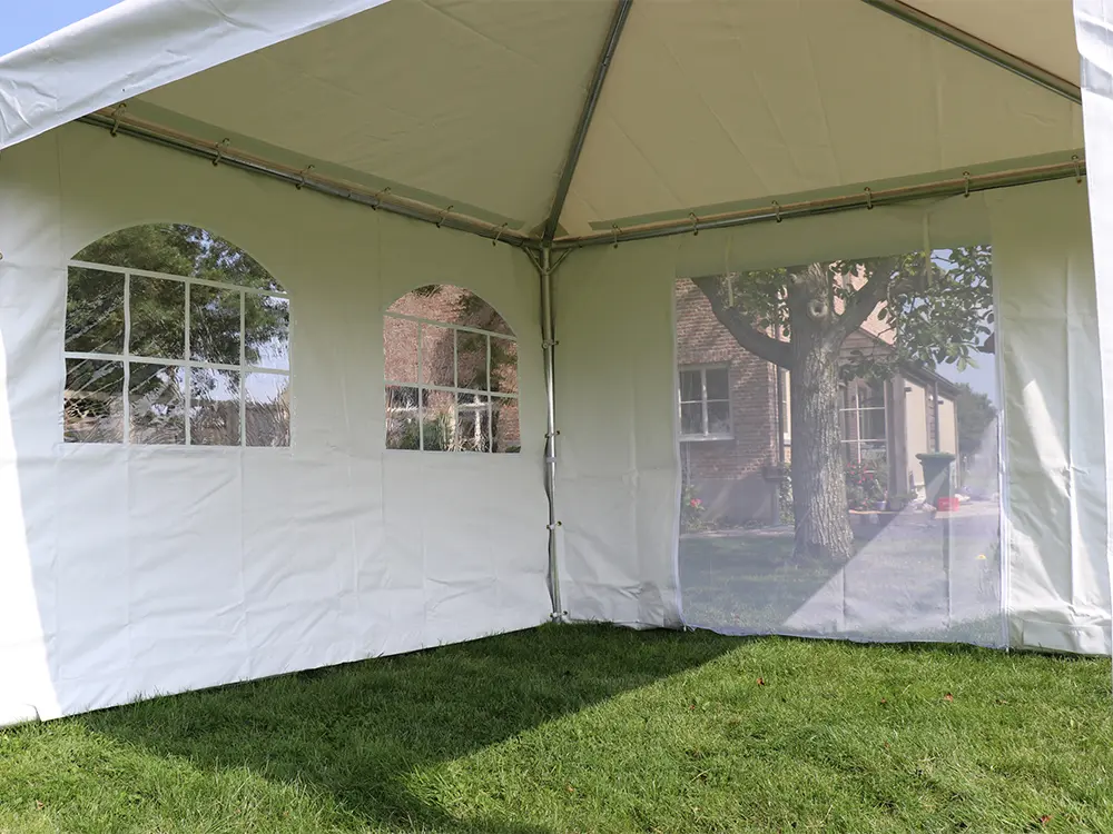 Feesttent 3x3 meter met 2 zijwanden