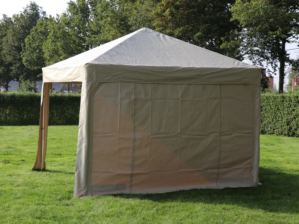 Zijwand 3 m pvc pro partytent met oprolbare deur