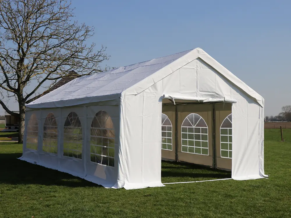 Brede deuropening 4x10 partytent