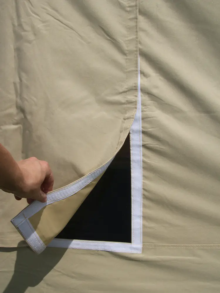 Polyester partytent 3x3 m met afsluitbare ramen