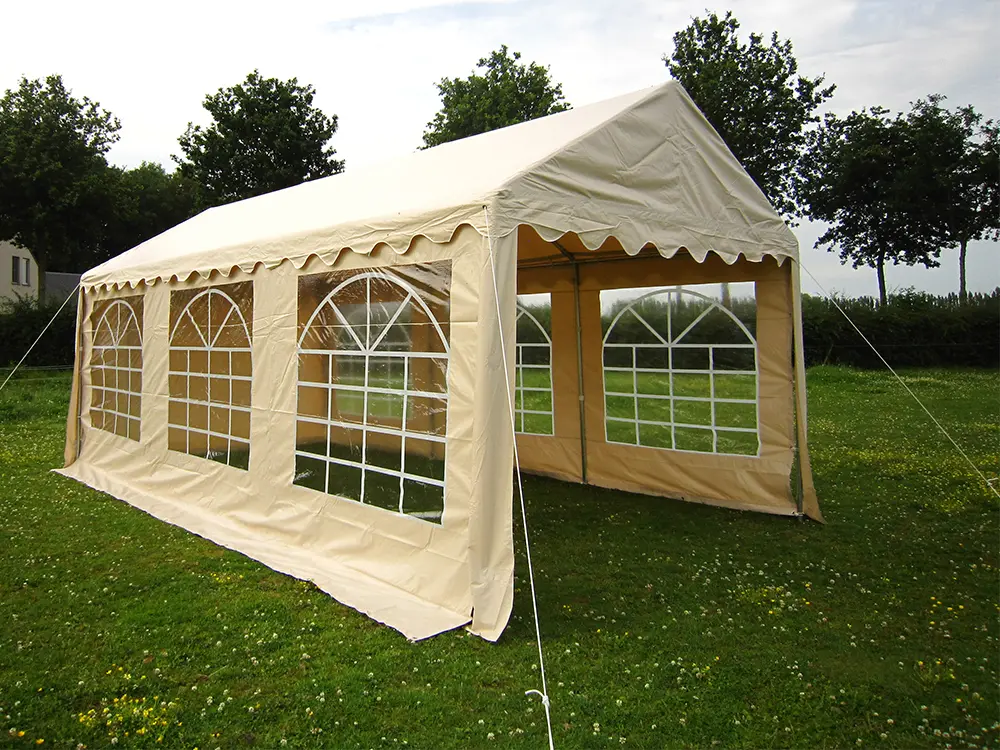 Beige evenemententent 4x4 meter