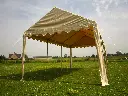 Partytent 4x6 pvc basic beige zonder zijwanden